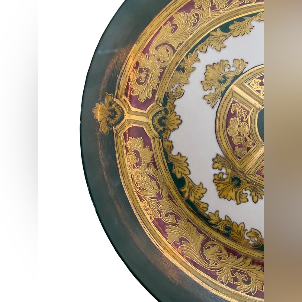 VTG Andrea By Sadek Decorative Plate Oriental Neoclassical Gold Gilded 10" - Picture 2 of 4